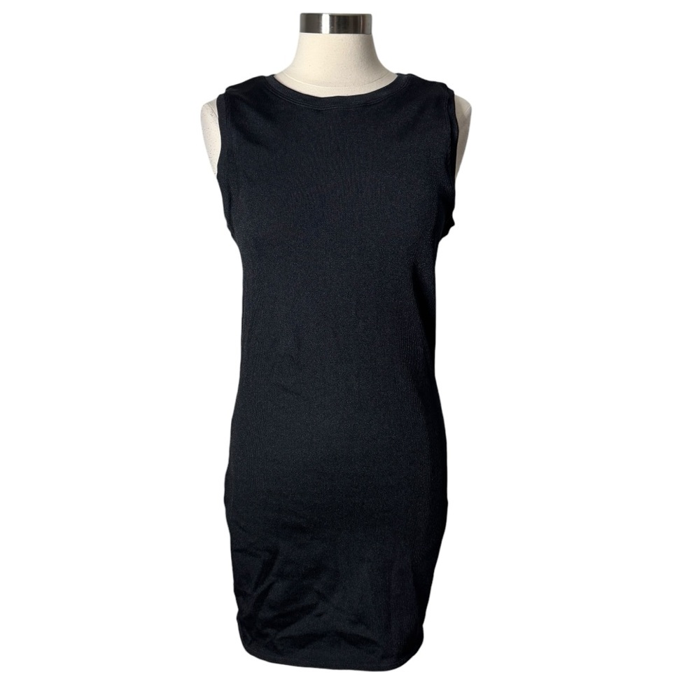 Express Black Ribbed Sleeveless Fitted Mini Dress Women's L/XL New Without Tag